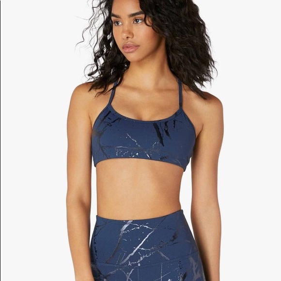 Beyond Yoga Other - Beyond Yoga Lost Your Marbles Sports Bra Women's Size Small Blue Horizon/Marble